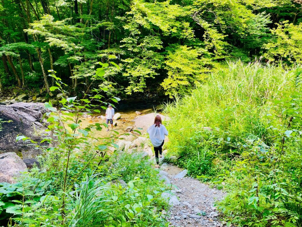 木の俣渓谷での川遊び