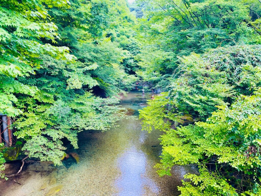 木の俣渓谷での川遊び