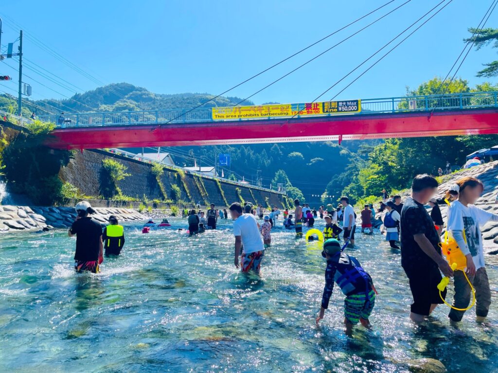 大芦川で川遊び