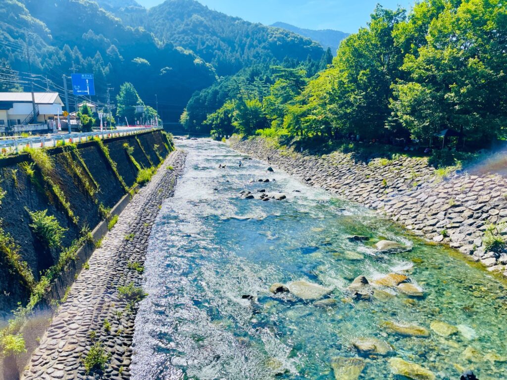 大芦川で川遊び