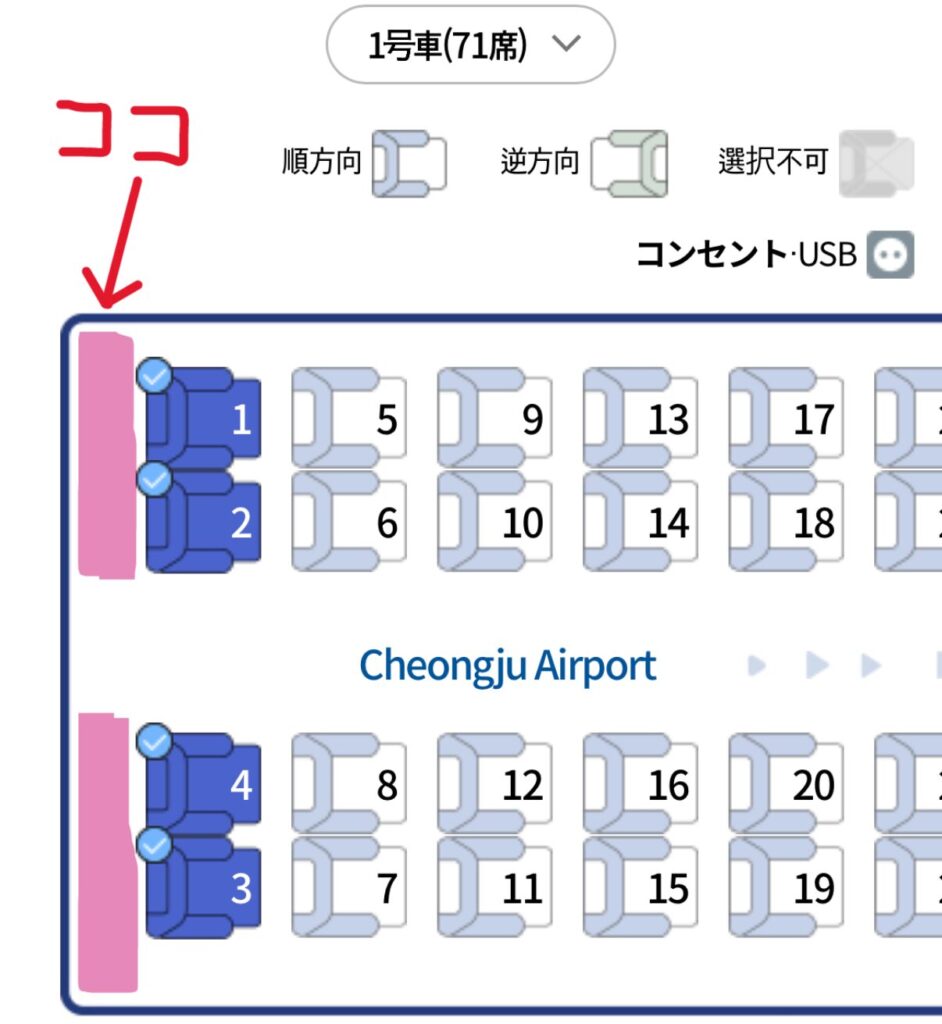 ムグンファ号の荷物置き場