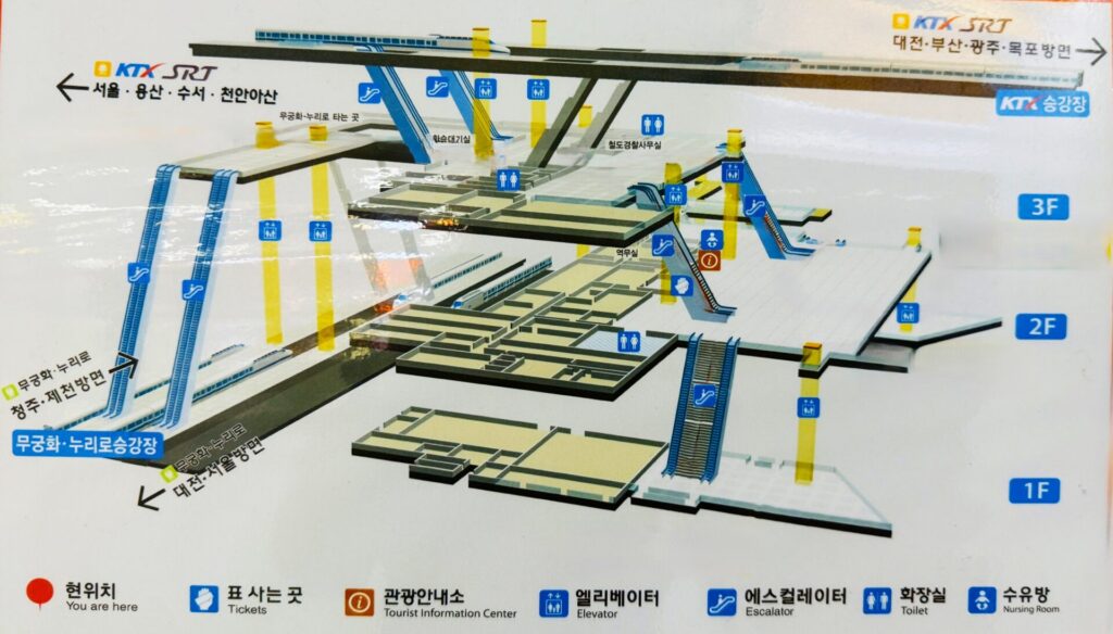五松駅の構内マップ 立体図