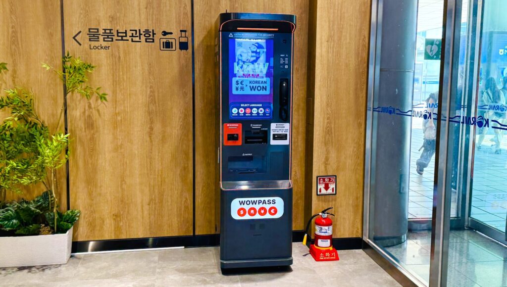 韓国旅行の支払い方法:WOWPASS機械