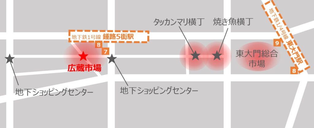 広蔵市場 マップ