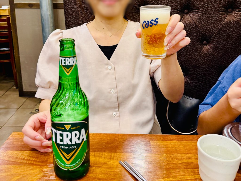 ポスン会館 明洞店で呑んだ韓国ビール「TERRA」